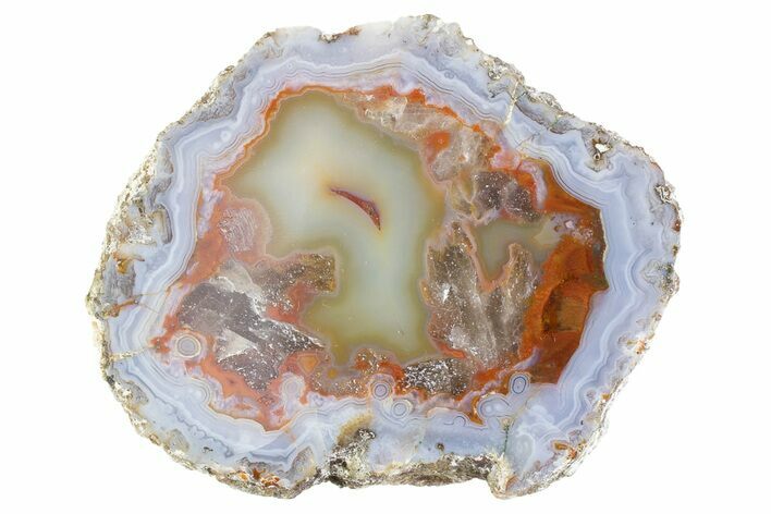 Polished Blue/Red Banded Agate - Kerrouchen, Morocco #372658